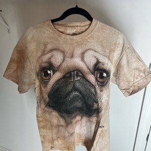 The Mountain Tan and Black Pug Face Tee